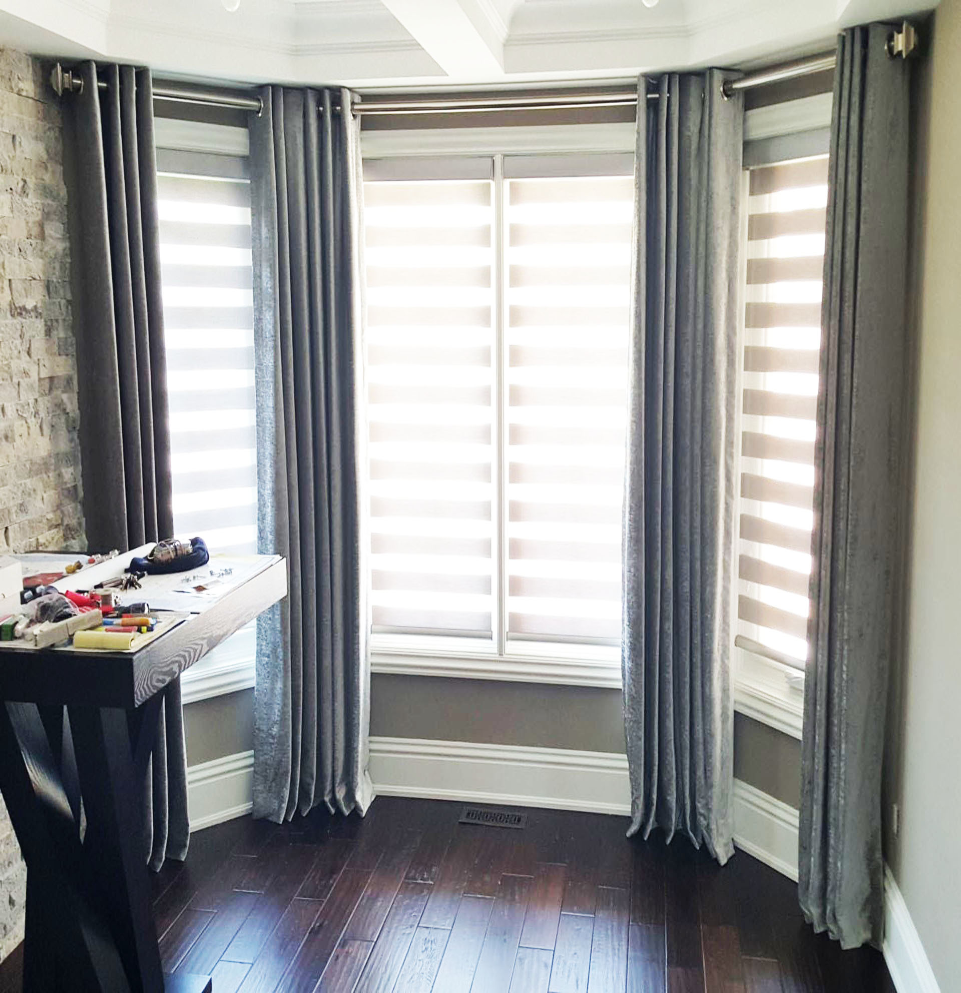 Custom drapery and blinds