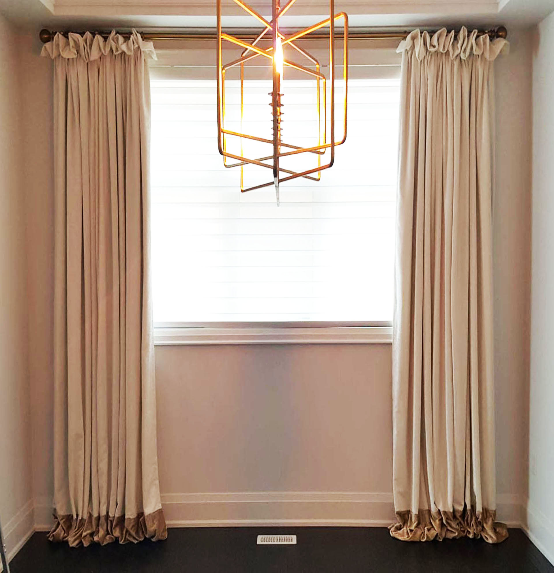 Custom drapery and blind