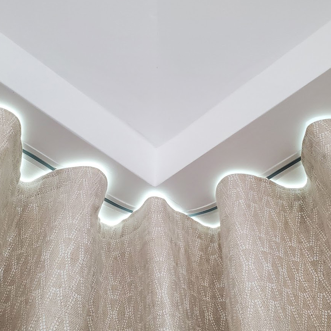Recessed drapery track
