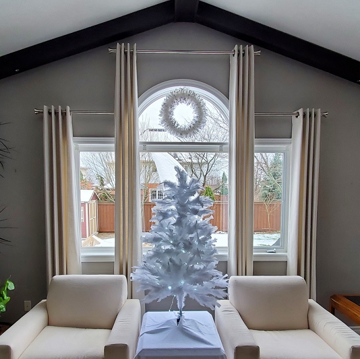 Custom drapery installation in a Toronto home